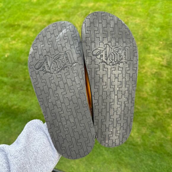 Kat Von D size 8 Poe Toe Wrap Loop Sandals - Metallic Gold Vegan Leather - Picture 11 of 14